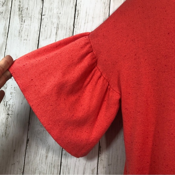 7th Avenue New York & Co. Pleated Short Sleeves Tie Sweater NWT Large - Picture 5 of 8